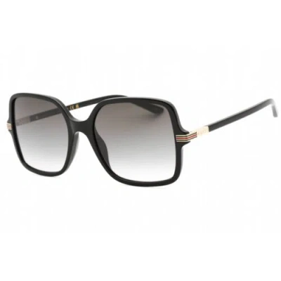 Pre-owned Gucci Women's Sunglasses Black Plastic Oversized Full Rim Frame Gg1449s 001 In Gray
