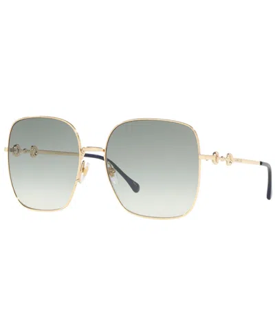Gucci Women's Sunglasses, Gg0879s In Gold,green