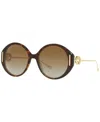 Gucci Womens Gc001958 Gg1202s Round-frame Acetate Sunglasses In Brown