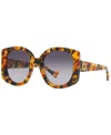 Gucci Tortoiseshell-effect Oversized-frame Sunglasses In Tortoise Silver-tone