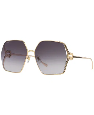 Gucci Women's Sunglasses, Gg1322sa In Gold,grey Gradient