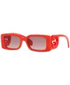 Gucci Eyewear Rectangle Frame Sunglasses In Red