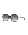 Gucci Web-detailing Square-frame Sunglasses In Black