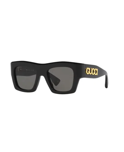 Gucci Women's Fashion Show Gg1772s 52mm Squared Sunglasses In Black Dark Grey