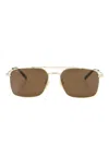Gucci Ruthenium Colored Sunglasses With Bridge Women In Brown
