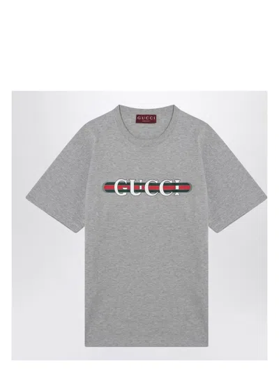 GUCCI WOMEN'S T-SHIRT WITH PRINTED LOGO