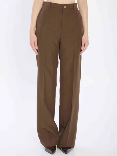 GUCCI GUCCI WOMEN TECHNICAL PANAMA TROUSERS