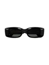 Gucci Beveled Acetate Rectangle Sunglasses In Black
