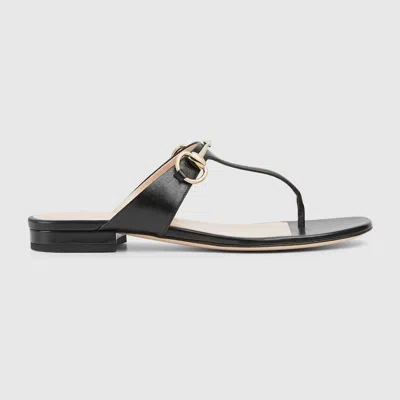 GUCCI GUCCI WOMEN'S THONG SANDAL WITH HORSEBIT