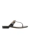 Gucci Women's Flip-flops With Leather Clamp Sandal In Black