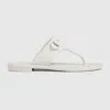 Gucci Damen-zehensandale Mit Horsebit In White