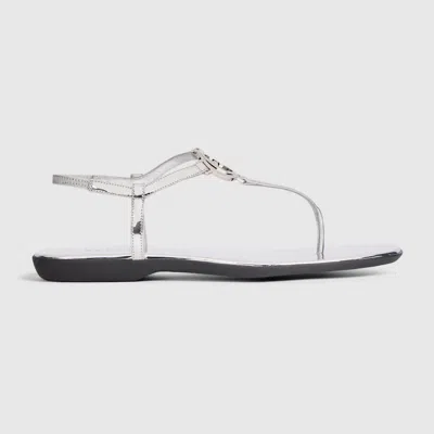 Gucci Women's Thong Sandal With Interlocking G In Multi