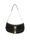 Gucci Women's Tiger Head Logo Shoulder Bag In Black