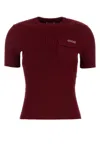 Gucci Women Tiziano Red Stretch Viscose Blend Sweater In Red