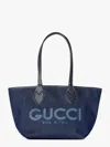 Gucci Women Totissima Denim Reversible Shopping Bag In White