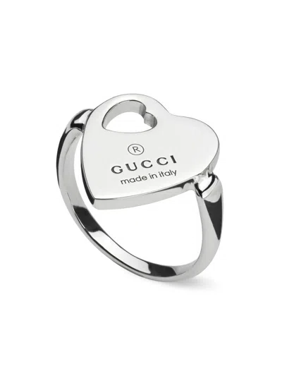 Gucci Women's Trademark Sterling Silver Heart Ring