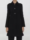 Gucci Wool-blend Coat In Black