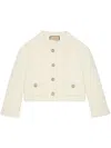 Gucci Wool Blazer With Metal Gg Buttons In White