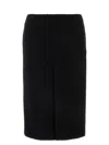 Gucci High Waist Knee-length Skirt With Back Slit And Side Pockets