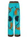 Gucci Equestrian-print Silk Trousers
