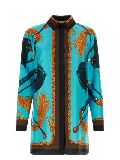 GUCCI WOMEN'S TWILL SHIRT