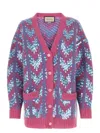 Gucci Multicolor Sequined Chevron-knit Cardigan