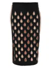 Gucci Two-tone Silk Skirt