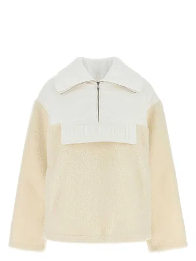 GUCCI WOMEN'S TWO-TONE WOOL BLEND PADDED JACKET | SIZE XS | 792396XJGSH COLOR 9692