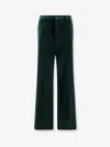 Gucci Women Velvet Trousers In Blue