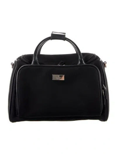 Pre-owned Gucci Women's Vintage Canvas Convertible Camera Bag In Black