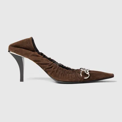 Gucci Women's Vittoria Pump With Elastic In Brown