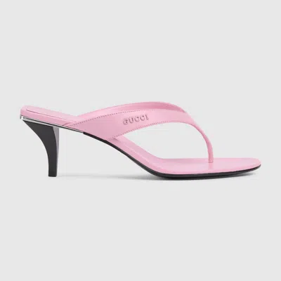 Gucci Vittoria 50 Leather Sandal In Pink