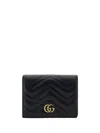 Gucci Gg Marmont 2.0 Leather Card Case In Black