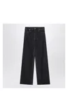 Gucci Black Washed Jeans With Wide Leg Women In Black
