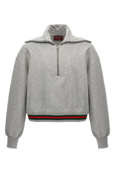 GUCCI GUCCI WOMEN WEB RIBBON SWEATSHIRT