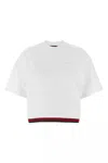 Gucci Web Cropped T-shirt In White