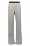 Gucci Women Web Tape Joggers In Gray