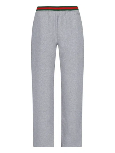Gucci Women Web' Track Pants In Gray