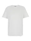 Gucci Women White Crewneck T-shirt With Tonal Gg Embroidery On The Front In Cotton Woman In White