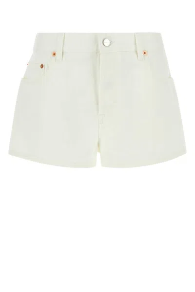 Gucci Women White Denim Shorts