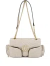Gucci Quilted Leather Shoulder Bag With Chain Strap In Neutral