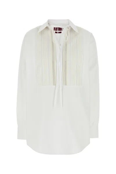 GUCCI GUCCI WOMEN WHITE POPLIN OVERSIZE SHIRT