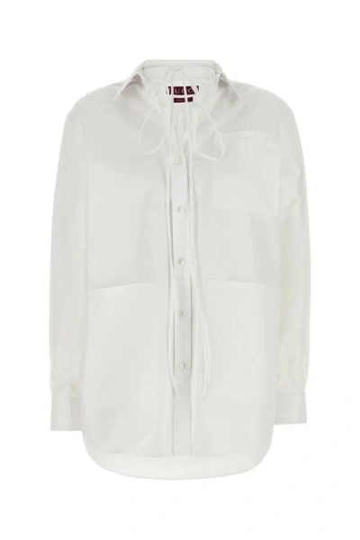 GUCCI GUCCI WOMEN WHITE POPLIN SHIRT