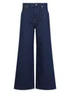 Gucci Trousers Wide-leg Denim Back Pockets In Blue