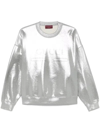 Gucci Women Wide Long Sleeve Sweatshirt In Multicolor