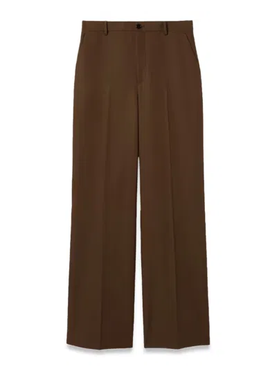 Gucci Women's Wide-leg Tailored Trousers In Brown