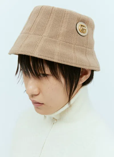 Gucci Women Woll Bucket Hat In Cream