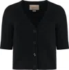Gucci V-neck Wool-cashmere Cardigan In Black