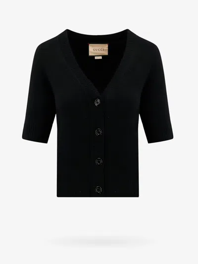 Gucci Women Wool And Cashmere Cardigan With  Intarsia