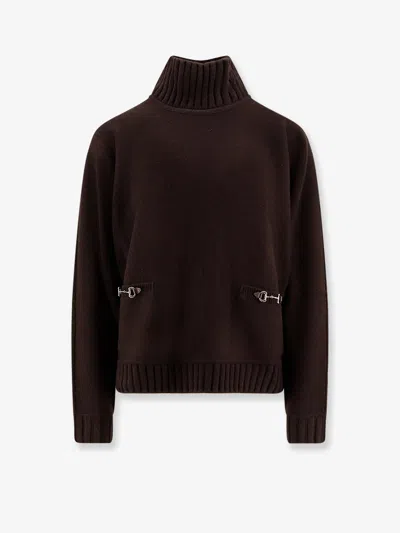 GUCCI GUCCI WOMEN WOOL AND CASHMERE TURTLENECK SWEATER
